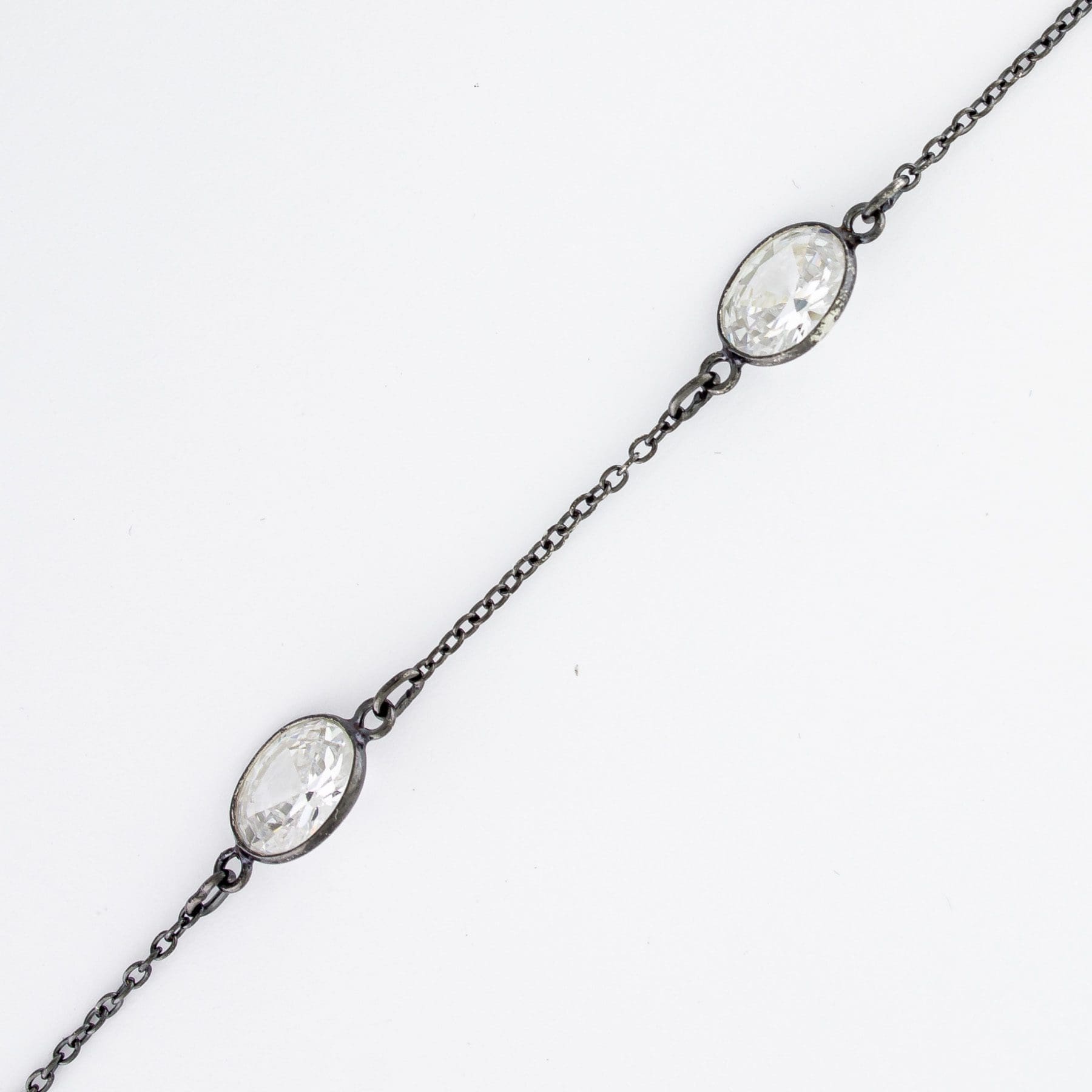 CZ Faceted Oval Inline