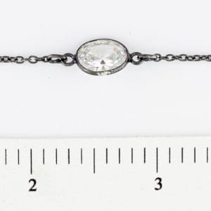 CZ Faceted Oval Inline