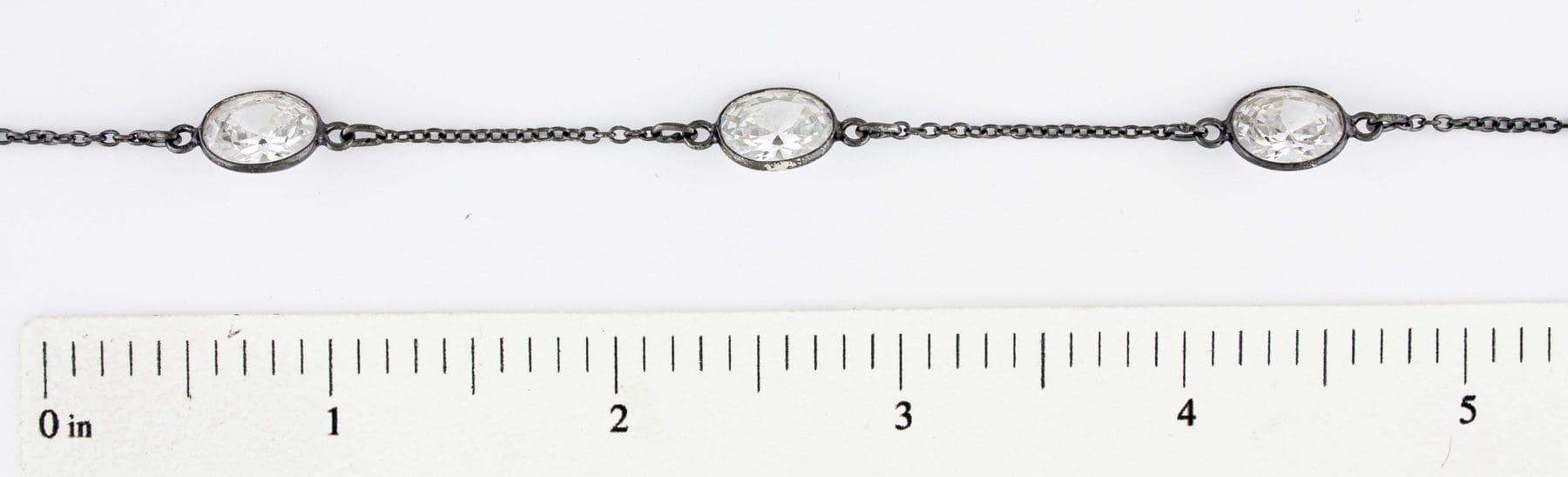 CZ Faceted Oval Inline