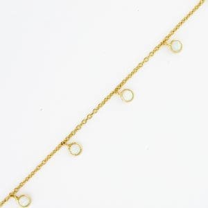 Opal Circle Dangle 4mm
